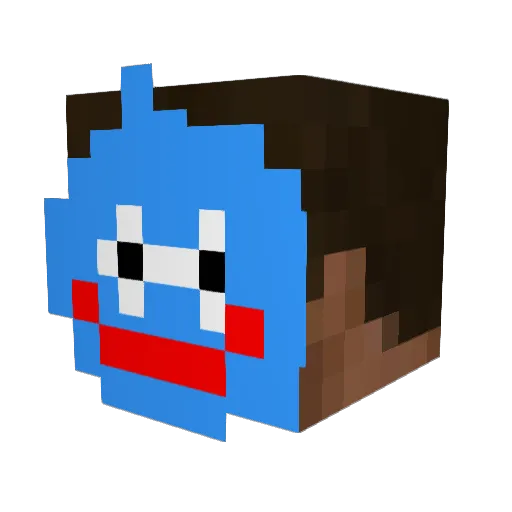 slashpoke Minecraft avatar head, 3D render