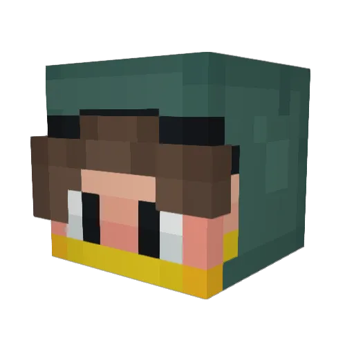 slaughterly Minecraft avatar head, 3D render