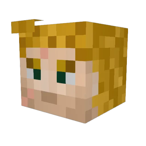 slavafinskiy Minecraft avatar head, 3D render