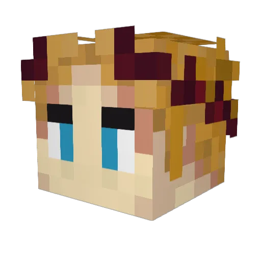 slavamoderam Minecraft avatar head, 3D render