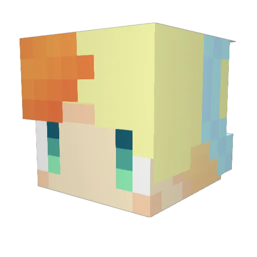slavaxkt Minecraft avatar head, 3D render