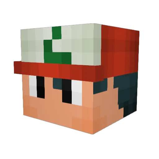 slavella Minecraft avatar head, 3D render