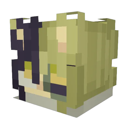 slavvie Minecraft avatar head, 3D render