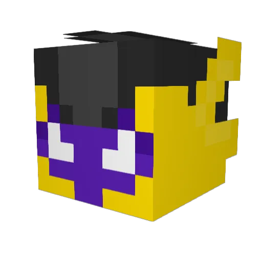 slaxs1 Minecraft avatar head, 3D render
