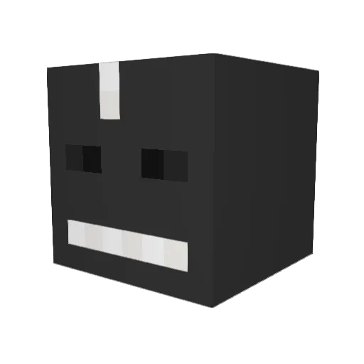 slaxshax Minecraft avatar head, 3D render