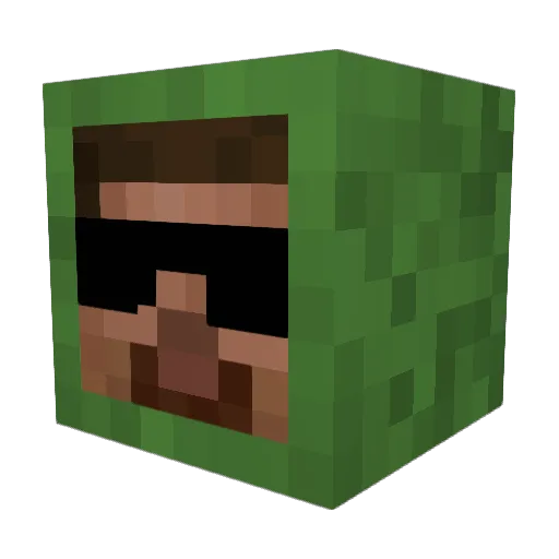 slaxte Minecraft avatar head, 3D render