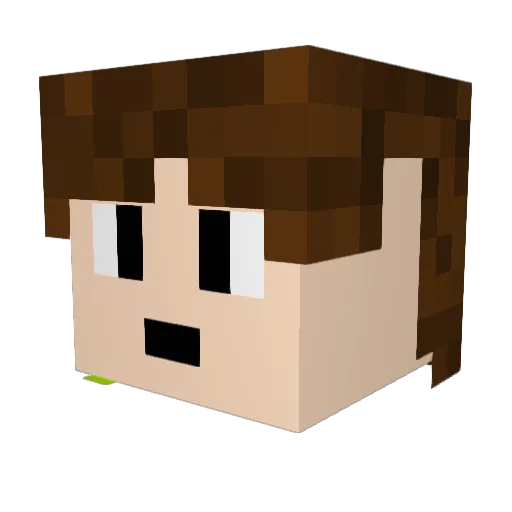 sldkfj Minecraft avatar head, 3D render