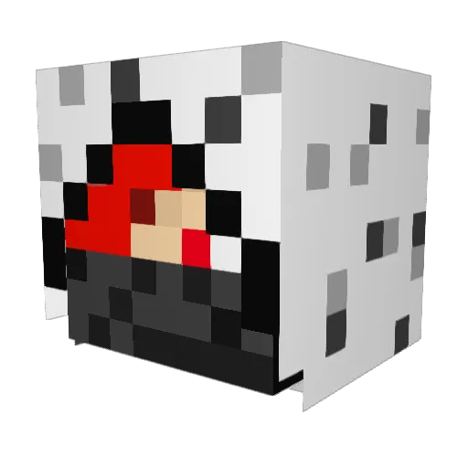 slealth Minecraft avatar head, 3D render