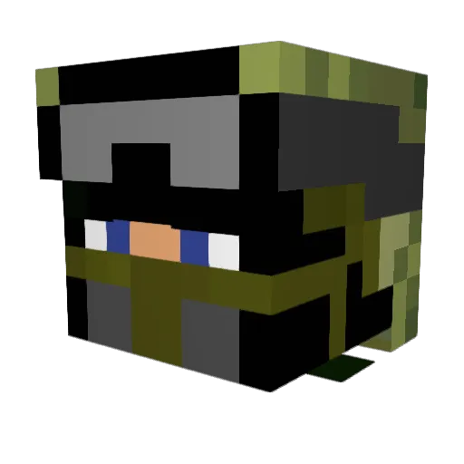sledb Minecraft avatar head, 3D render