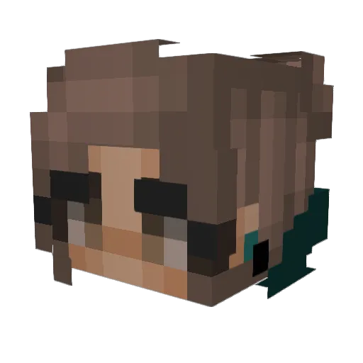 sledgangstone Minecraft avatar head, 3D render