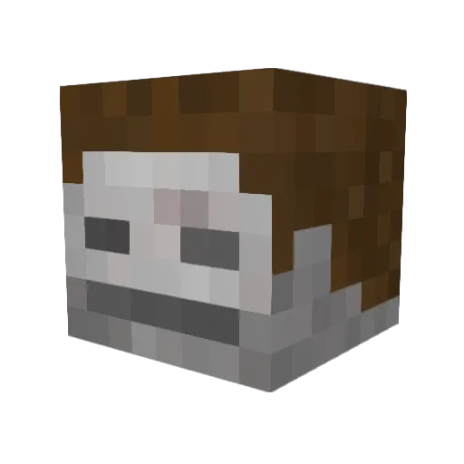 sleekbr Minecraft avatar head, 3D render