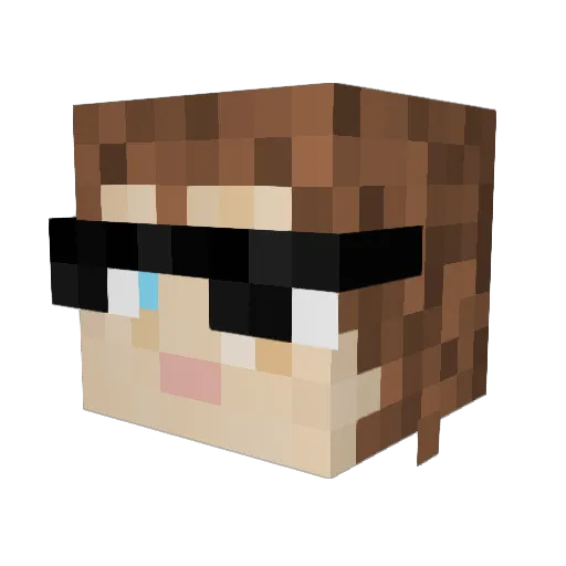 sleepOPlady Minecraft avatar head, 3D render