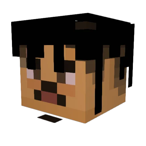 sleepies_ Minecraft avatar head, 3D render