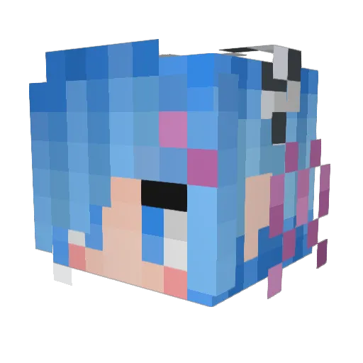 sleeping_yoru Minecraft avatar head, 3D render
