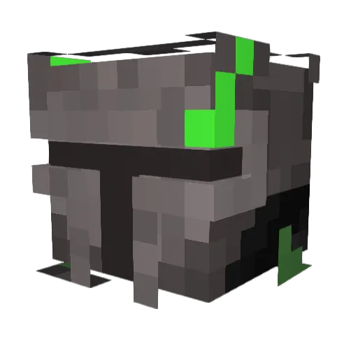 sleepingl Minecraft avatar head, 3D render
