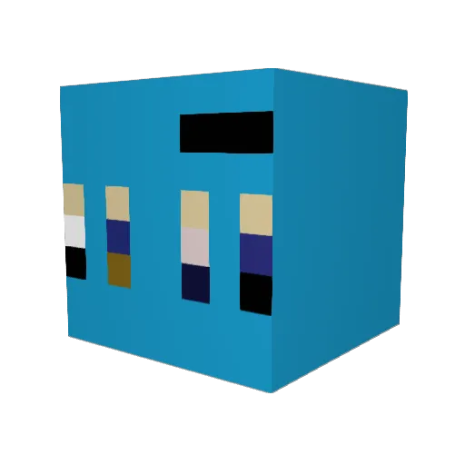 sleepingmercury Minecraft avatar head, 3D render