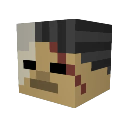 sleepySarnt Minecraft avatar head, 3D render