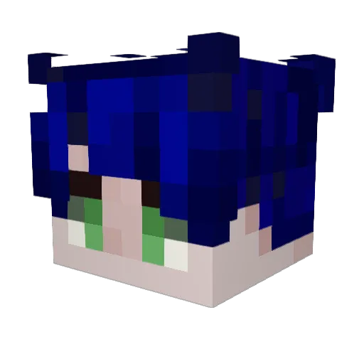 sleepy_mercury Minecraft avatar head, 3D render