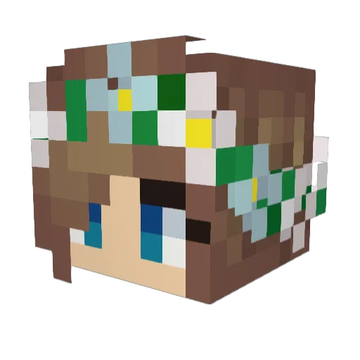 sleepyathena Minecraft avatar head, 3D render
