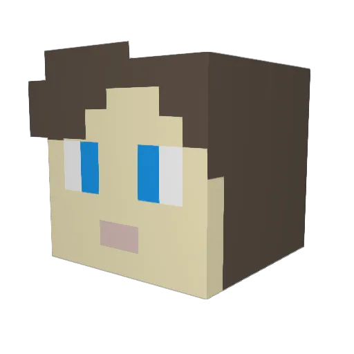 sleepycandle Minecraft avatar head, 3D render