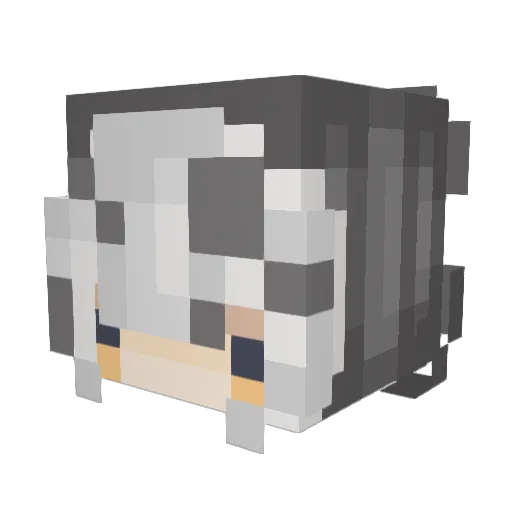 sleepycross Minecraft avatar head, 3D render
