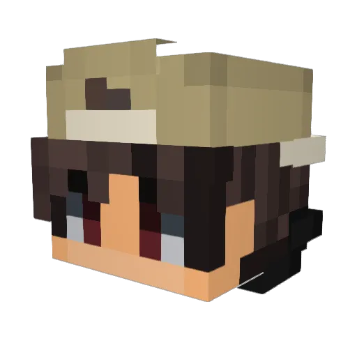 sleepydeurus Minecraft avatar head, 3D render
