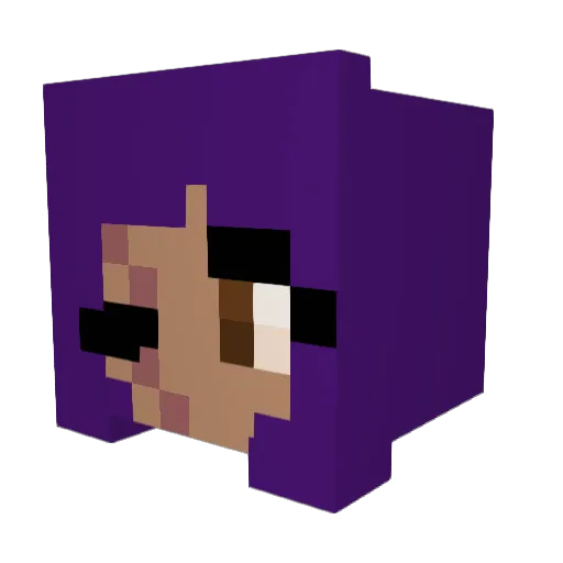 sleepydevilz Minecraft avatar head, 3D render