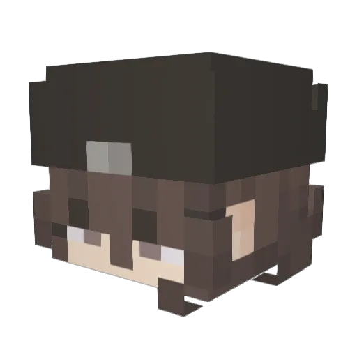 sleepyjuko Minecraft avatar head, 3D render