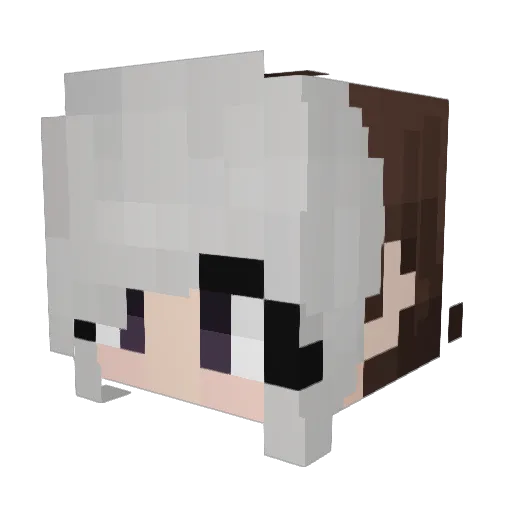 sleepyspoonie Minecraft avatar head, 3D render