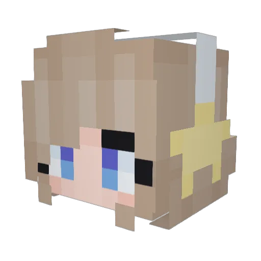 sleepystarxx Minecraft avatar head, 3D render