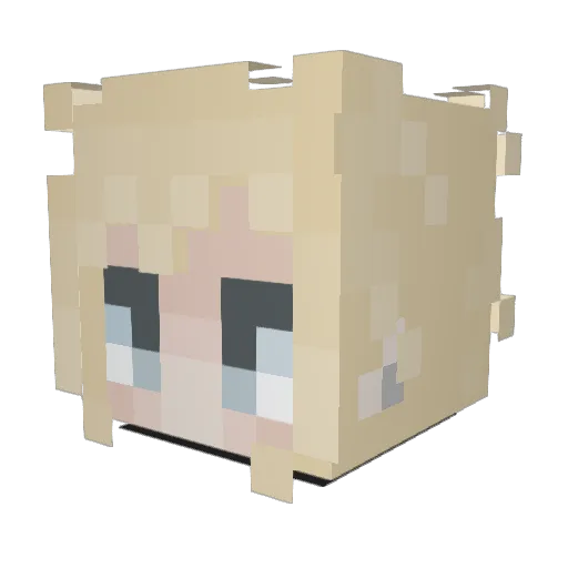 sleepytrash Minecraft avatar head, 3D render