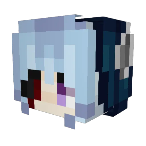 sleepyumi Minecraft avatar head, 3D render