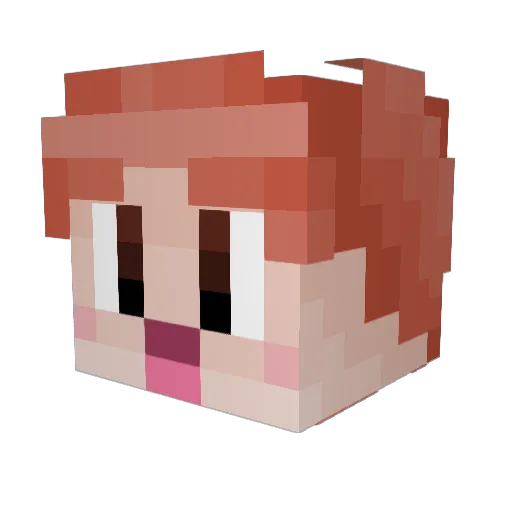 sleepyyam Minecraft avatar head, 3D render