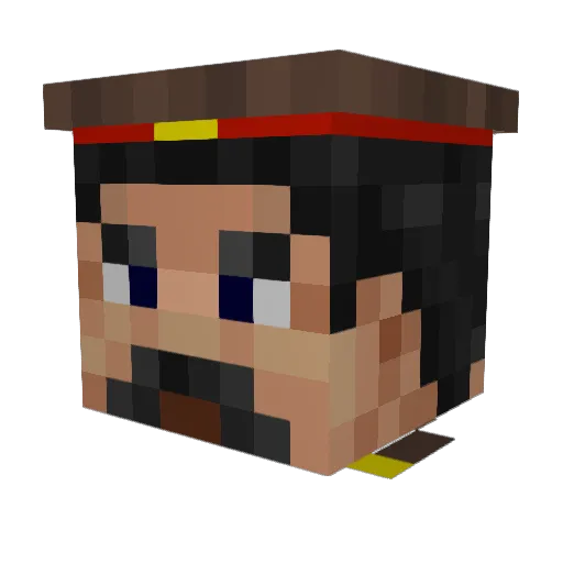 sleikkari Minecraft avatar head, 3D render