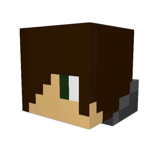 slej1 Minecraft avatar head, 3D render