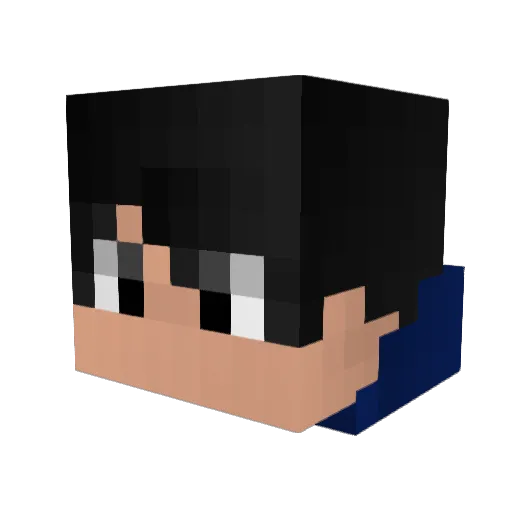 slendermaldo Minecraft avatar head, 3D render