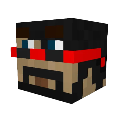 slenderman369 Minecraft avatar head, 3D render