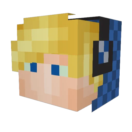 slepkavaPvP Minecraft avatar head, 3D render