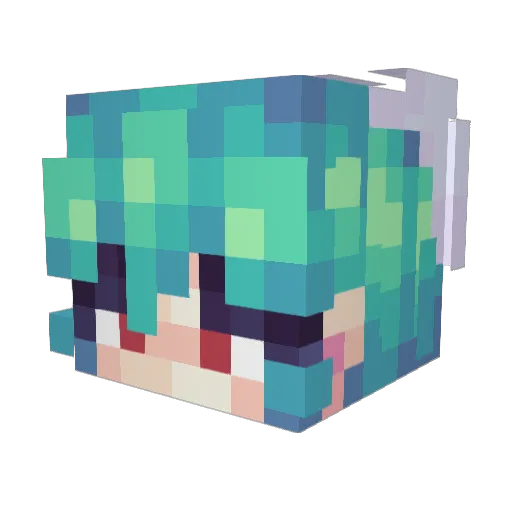 sliceslider Minecraft avatar head, 3D render