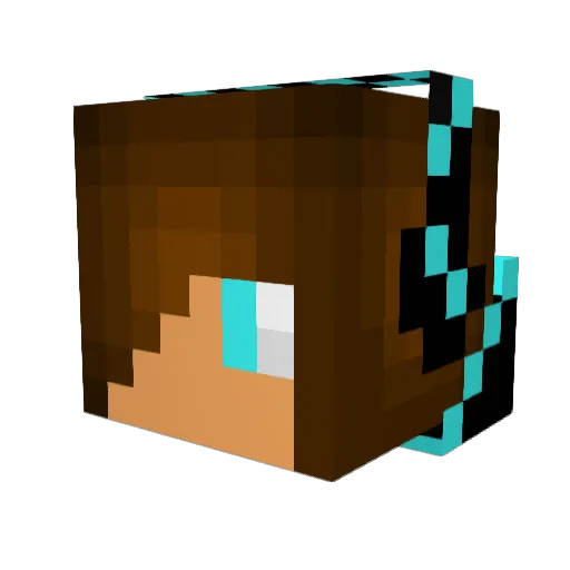 slickvictor Minecraft avatar head, 3D render