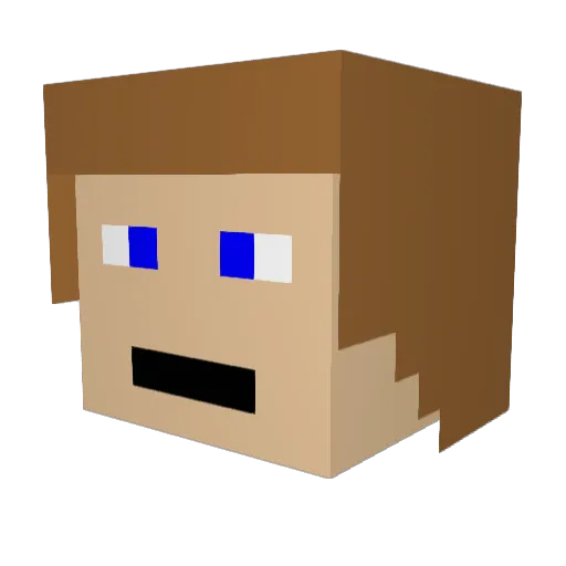slider146 Minecraft avatar head, 3D render