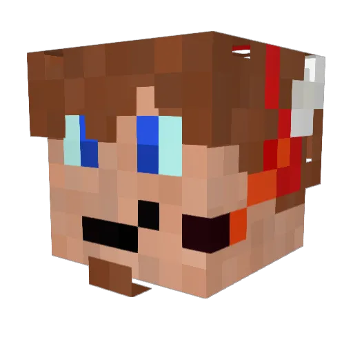 slidride Minecraft avatar head, 3D render