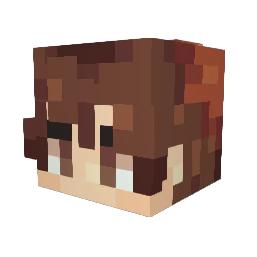 slightlyforlorn Minecraft avatar head, 3D render