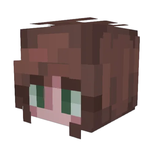slightlysilly Minecraft avatar head, 3D render