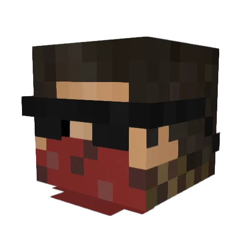 slikkx Minecraft avatar head, 3D render