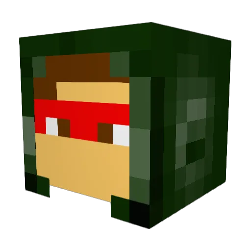 sliksnake Minecraft avatar head, 3D render