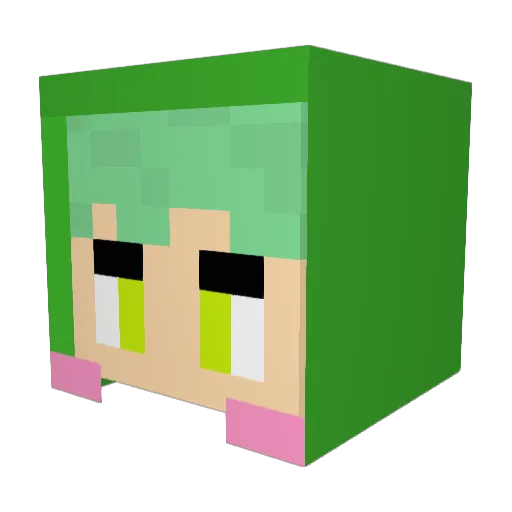 slime3130 Minecraft avatar head, 3D render