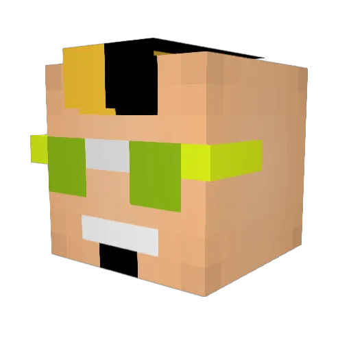 slimechck Minecraft avatar head, 3D render