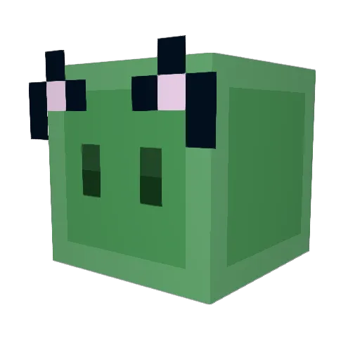 slimecjc Minecraft avatar head, 3D render