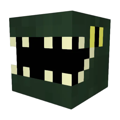 slimefrogs Minecraft avatar head, 3D render